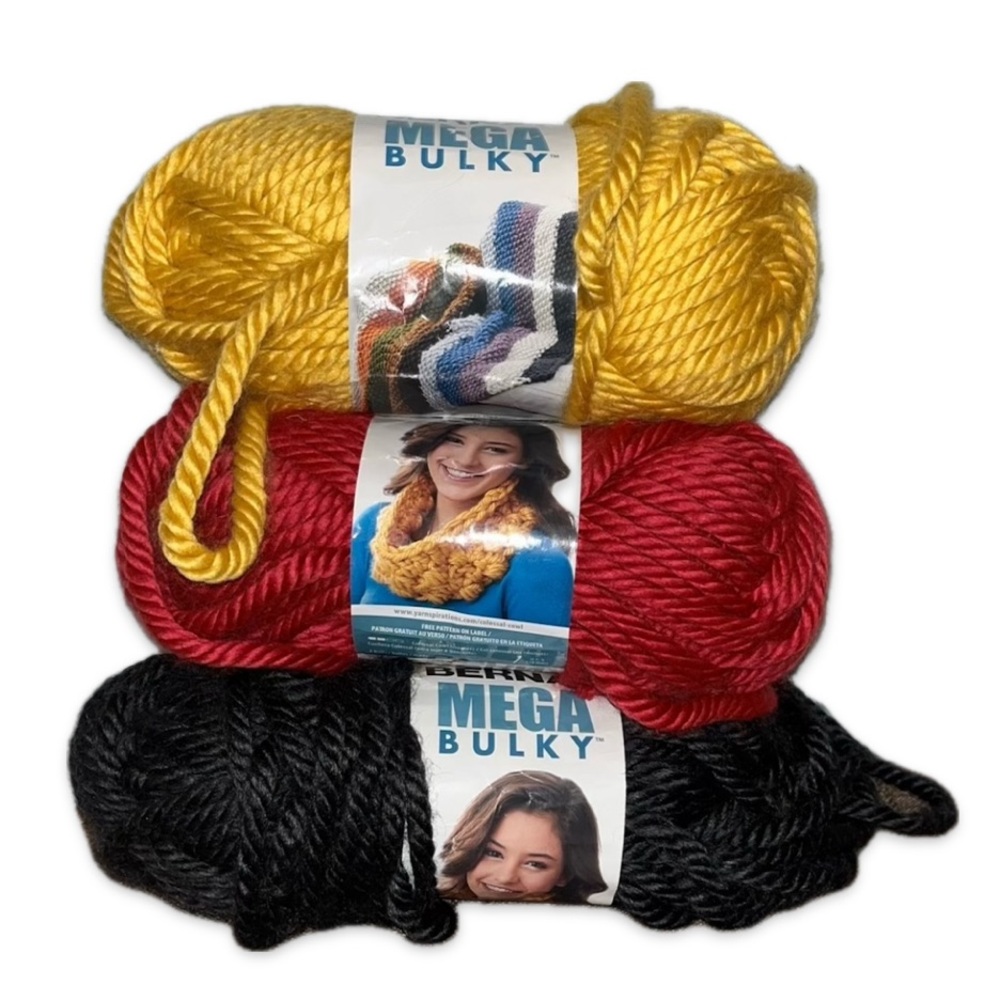 3 x Bernat Mega Chunky yarn